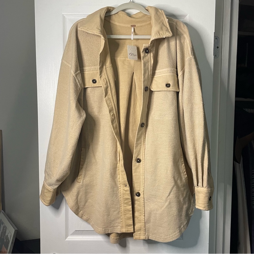 Free People Ruby Jacket In Mustard Seed Size Large NWT